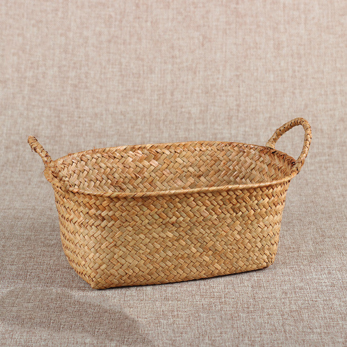 Straw Organizing Basket Storage Basket Basket