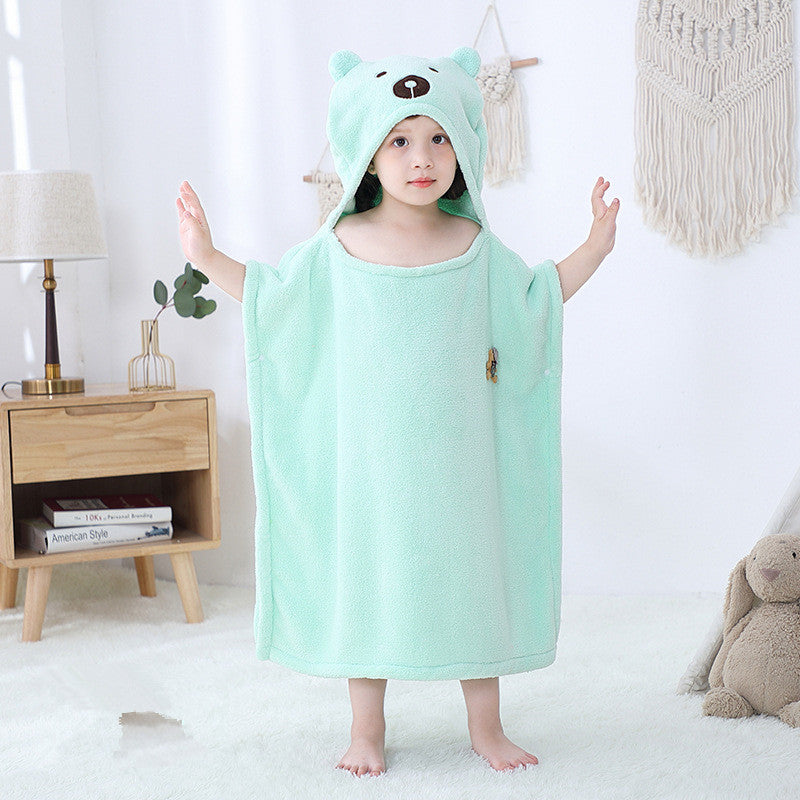 Infant Baby Bathing Hooded Bath Towel Cloak Cloak