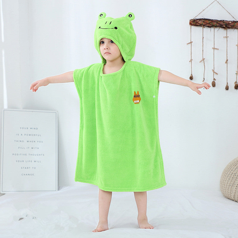 Infant Baby Bathing Hooded Bath Towel Cloak Cloak