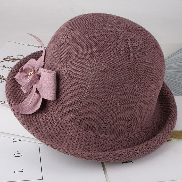 Women'S Hats Korean Version Of The Fashion Alice Along The Flower Knitted Women'S Hats Sun Hats