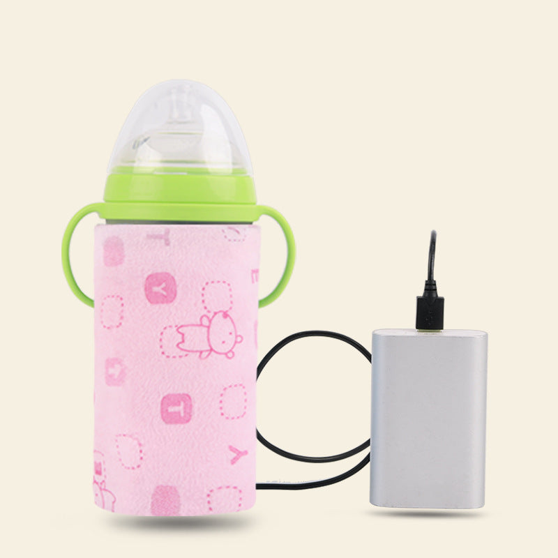 Baby Bottle Warmer Insulation Cover USB Car Portable