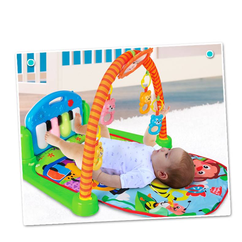 Baby fitness frame pedal piano play blanket
