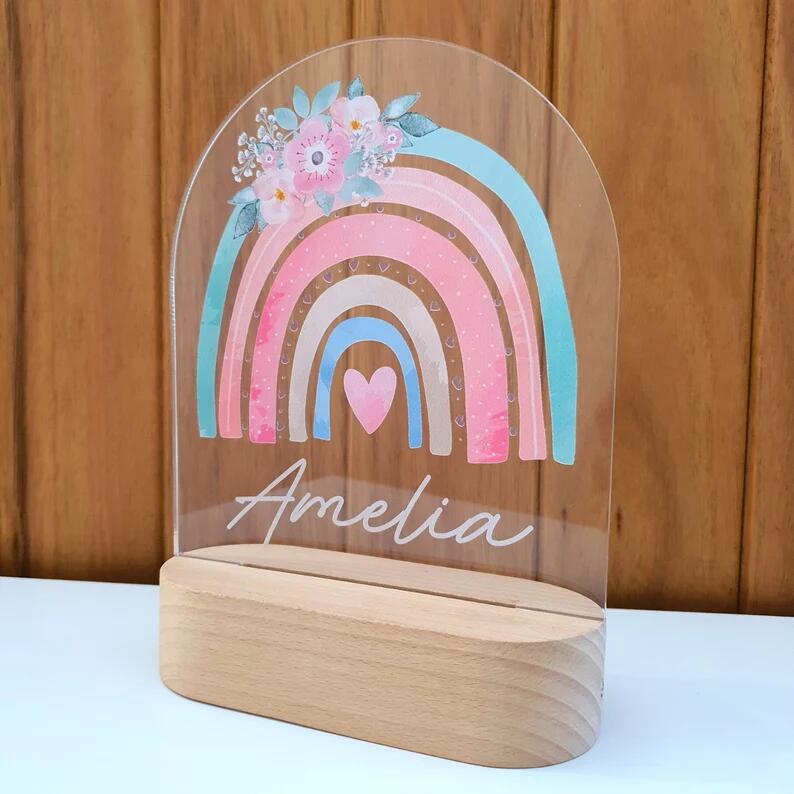 Personalized Colorful Night Light Baby Gift Night Light