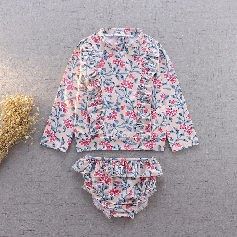 New Baby Split Swimsuit Bikini Long-sleeved Sunscreen