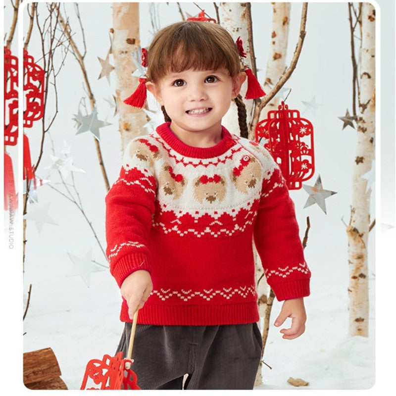 Cartoon Bear Children's Clothes Girl Baby Cartoon Printing Sweater