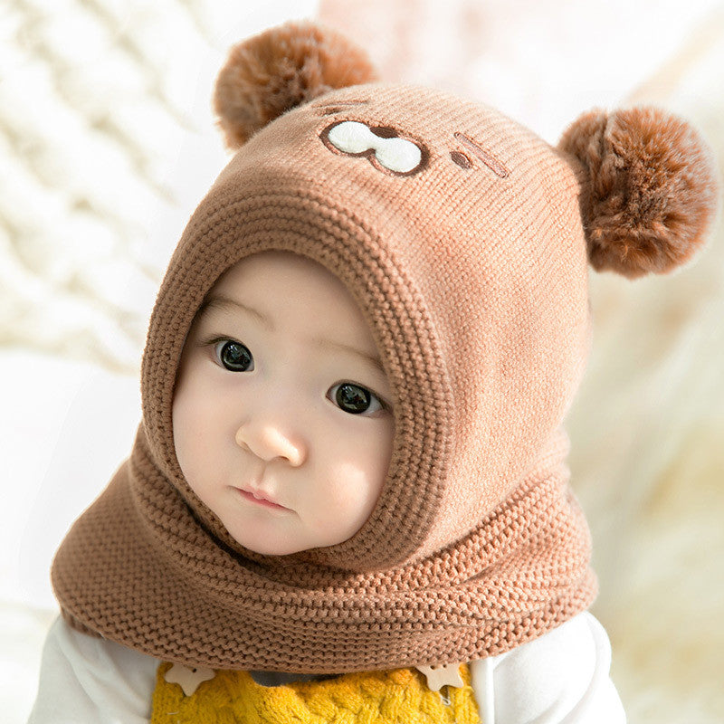 Toddler Boys And Girls Baby Woolen Hats Thickened To Keep Warm