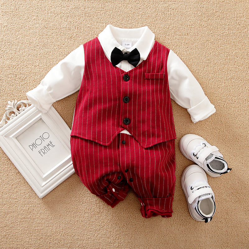 Baby Boy Gentleman Jumpsuit: Autumn Clothing for Infants