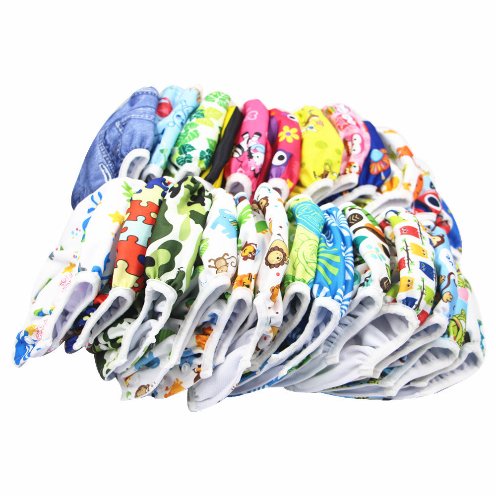 2022 New Baby Swim Diapers Waterproof Adjustable Cloth Diapers Pool Pant Swimming Diaper Cover Reusable Washable Baby Nappies