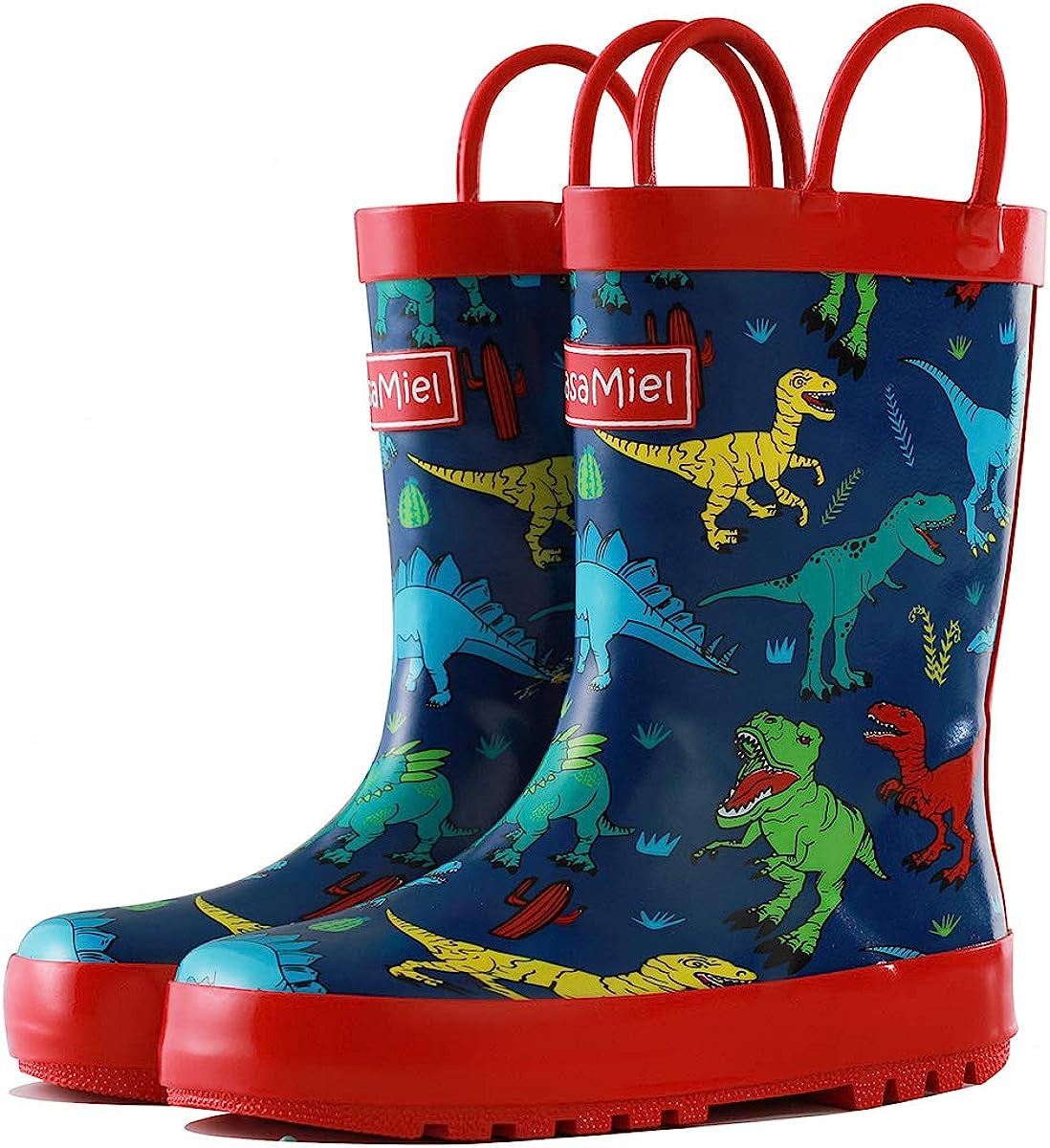 Toddler Rain Boots for Kids Unisex Kids Rain Boots for Boys and Girls, Handmade Natural Rubber Rain Boots for Children Botas Para Niños