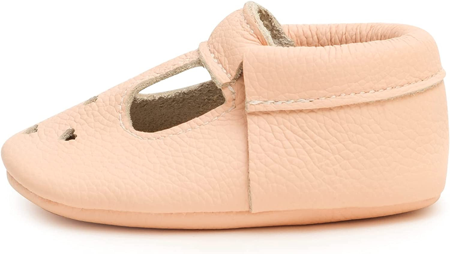 Mary Jane Moccasins - Genuine Leather Soft Sole Baby Girl Shoes for Newborns, Infants, Babies, and Toddlers