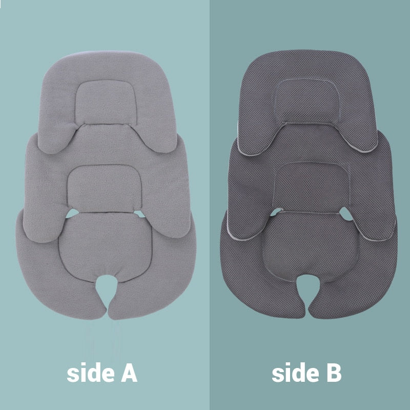 Baby Stroller Cushion: Infant Car Seat Insert with Head and Body Support Pillow, Pram Thermal Mattress, Mesh Breathable Liner Mat for Neck Comfort