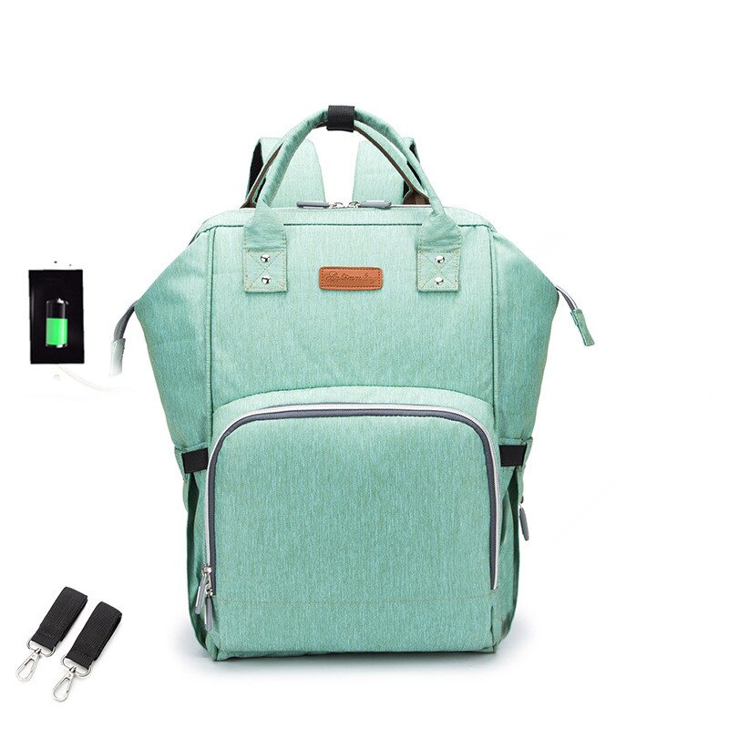 USB Waterproof Charger Diaper Backpack Bag