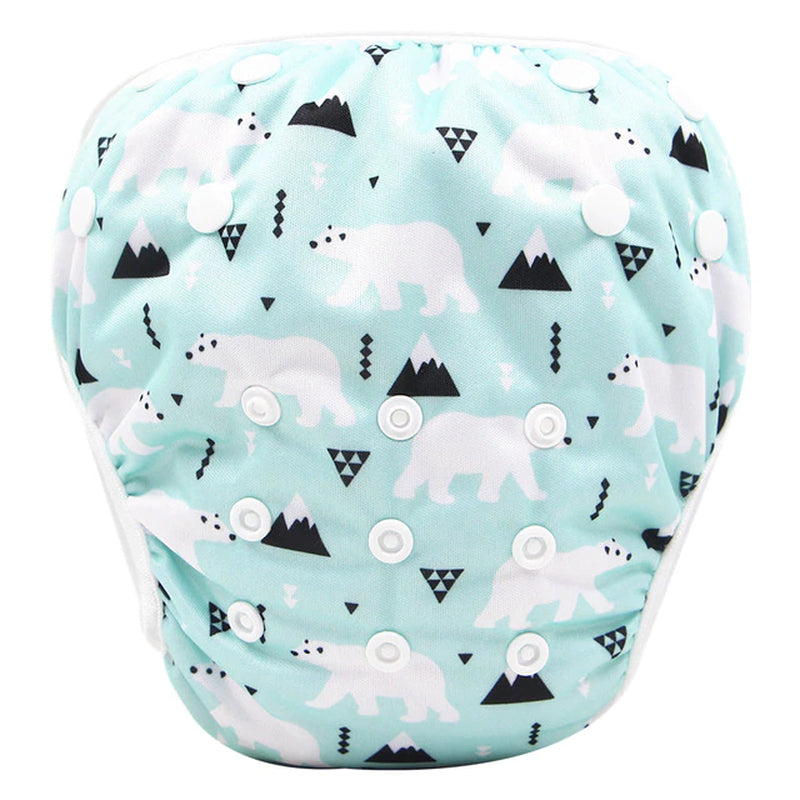 2022 New Baby Swim Diapers Waterproof Adjustable Cloth Diapers Pool Pant Swimming Diaper Cover Reusable Washable Baby Nappies