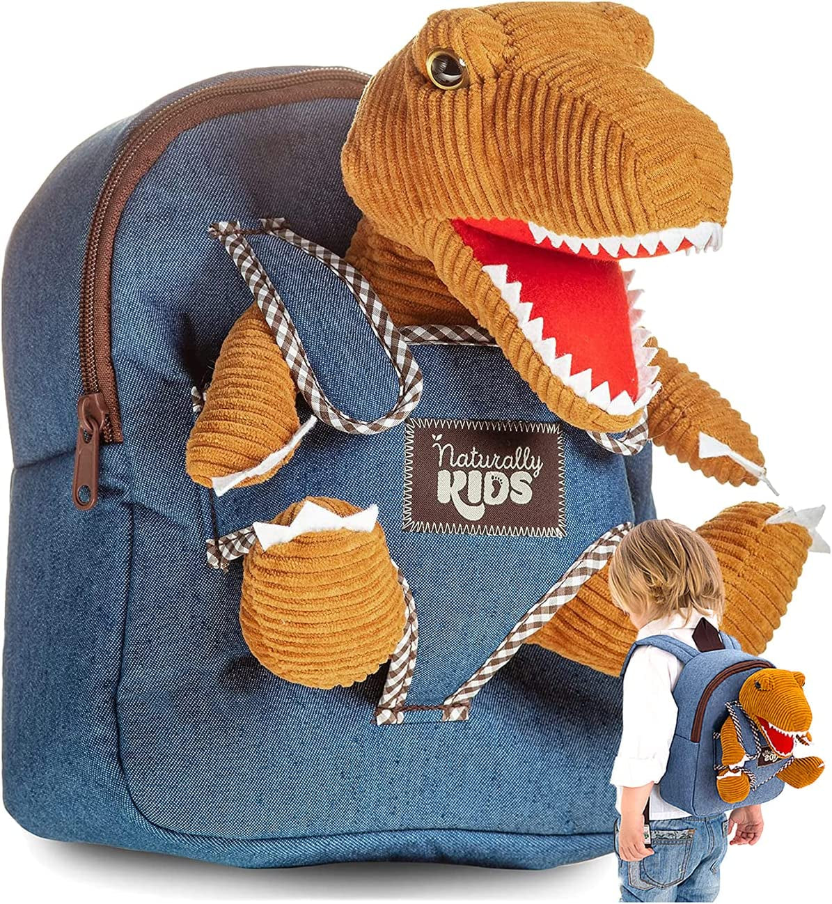 Small Dinosaur Backpack Dinosaur Toys for Kids 3-5 - Dinosaur Toys for 2 3 4 5 Year Old Boys Girls Gift - Toddler Backpack for Boys Dinosaurs for Boys Dino Toy - Dinosaur Stuffed Animal